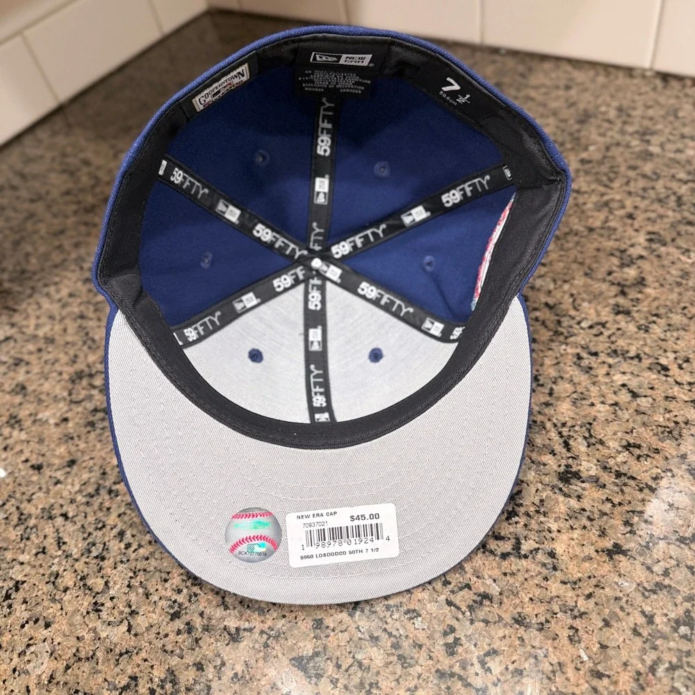 Los Angeles Dodgers New‎ Era 59FIFTY Hat 7 1/2 Dodger Stadium 50th New MLB New